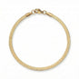 7" 18 Karat Gold PVD 3mm Herringbone Bracelet
