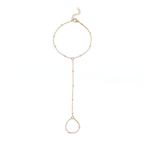 7.5" + 1" 18 Karat Gold PVD Satellite Hand Chain