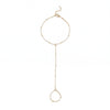 7.5" + 1" 18 Karat Gold PVD Stainless Steel Satellite Hand Chain