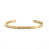 18 Karat Gold PVD "Enjoy the Journey" Cuff Bracelet