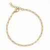 6.5" + 1" 18 Karat Gold PVD Stainless Steel Paperclip Bracelet