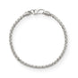 8.5" 4mm Stainless Steel Rounded Box Chain Mens' Bracelet