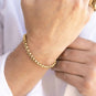 8.5" 4mm 18 Karat Gold PVD Stainless Steel Rounded Box Chain Men's Bracelet