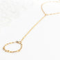 7.5" + 1" 18 Karat Gold PVD Stainless Steel Coffee Hand Chain