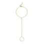 7.5" + 1" 18 Karat Gold PVD Stainless Steel Coffee Hand Chain