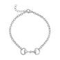 7" + 1" Stainless Steel Horse Bit Bracelet