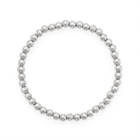 7.5" 5mm Stainless Steel Bead Stretch Bracelet