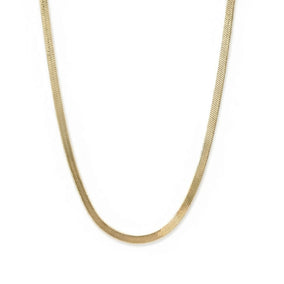 18 Karat Gold PVD 3mm Herringbone Necklace