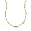 16" + 2" 18 Karat Gold PVD Stainless Steel Satellite Bar Necklace