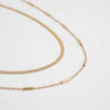 16" + 2" 18 Karat Gold PVD Stainless Steel Satellite Bar Necklace