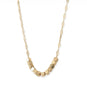 18" + 2" 18 Karat Gold PVD Brushed Cube Bead Necklace