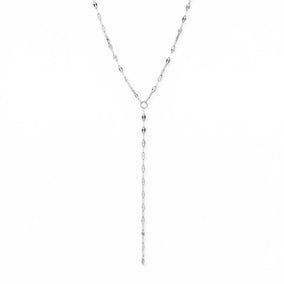 15" Stainless Steel Coffee Chain Y-Drop Necklace