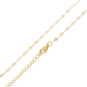 15" 18 Karat Gold PVD Stainless Steel Coffee Chain Y-Drop Necklace