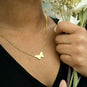 18" + 2" 18 Karat Gold PVD Butterfly Necklace
