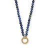 18" 18 Karat Gold PVD Stainless Steel Sodalite Inverted Hinge Necklace