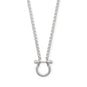 18" + 2" Stainless Steel Horseshoe Carabiner Necklace