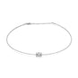 16" + 2" Stainless Steel CZ Wheel Collar Necklace