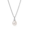 16" Stainless Steel Cultured Freshwater Pearl Drop Necklace