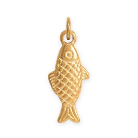 18 Karat Gold PVD Stainless Steel Fish Charm
