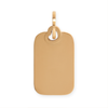 18 Karat Gold PVD Stainless Steel Engravable Rectangle Tag Charm