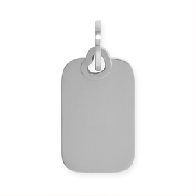 Stainless Steel Engravalbe Rectangle Tag Charm