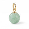 18 Karat Gold PVD Stainless Steel Round Amazonite Charm