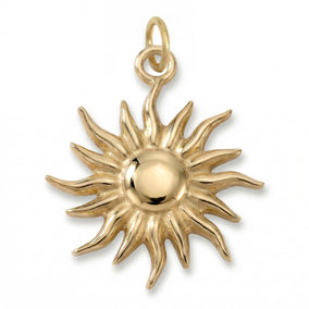 18 Karat Gold PVD Stainless Steel Mystic Sun Charm