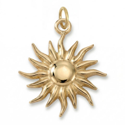 18 Karat Gold PVD Stainless Steel Mystic Sun Charm