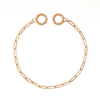 9" 18 Karat Gold PVD Stainless Steel Paperclip Bag Chain