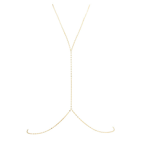 18 Karat Gold PVD Stainless Steel Coffee Chain Link Body Chain