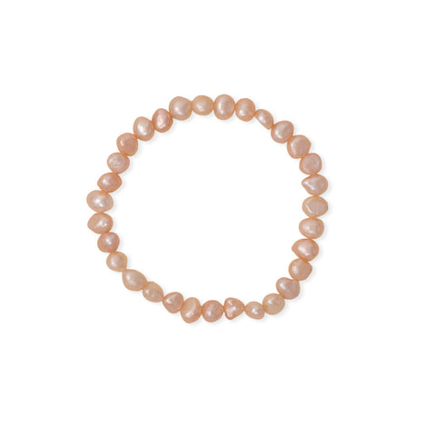 Natural Color Cultured Freshwater Pearl Stretch Bracelet