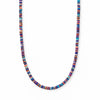 17" Turquoise and Lapis Multi Stone Heishi Necklace