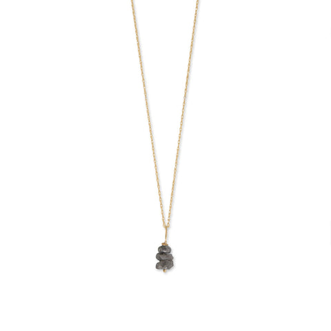 16" 14 Karat Gold Birthstone Necklace (January-December)