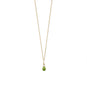 16" 14 Karat Gold Birthstone Necklace (January-December)