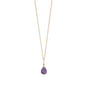 16" 14 Karat Gold Birthstone Necklace (January-December)