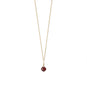 16" 14 Karat Gold Birthstone Necklace (January-December)