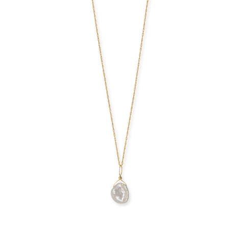 16" 14 Karat Gold Birthstone Necklace (January-December)