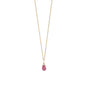 16" 14 Karat Gold Birthstone Necklace (January-December)