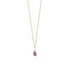 16" 14 Karat Gold Birthstone Necklace (January-December)