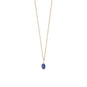 16" 14 Karat Gold Birthstone Necklace (January-December)