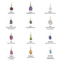 Individual 14 Karat Gold Birthstone Charm (January-December)