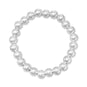 7" 8mm Silver Bead Stretch Bracelet