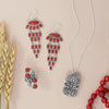 Tiered Dyed Red Coral Earring