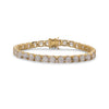 7.5" 14 Gold Plated 6mm CZ Tennis Bracelet