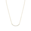 18" + 2" 14 Karat Gold Plated Curved CZ Bar Necklace