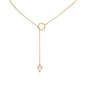 24" 14 Karat Gold Plated Multishape Lariat Necklace