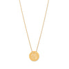 14 Karat Gold Plated Polished Round Engravable Disk Necklace