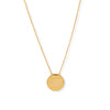 14 Karat Gold Plated Polished Round Engravable Disk Necklace