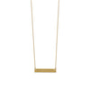 14 Karat Gold Plated Engravable Bar Necklace