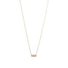 14 Karat Gold Plated Mini Synthetic Pink Opal Bar Necklace